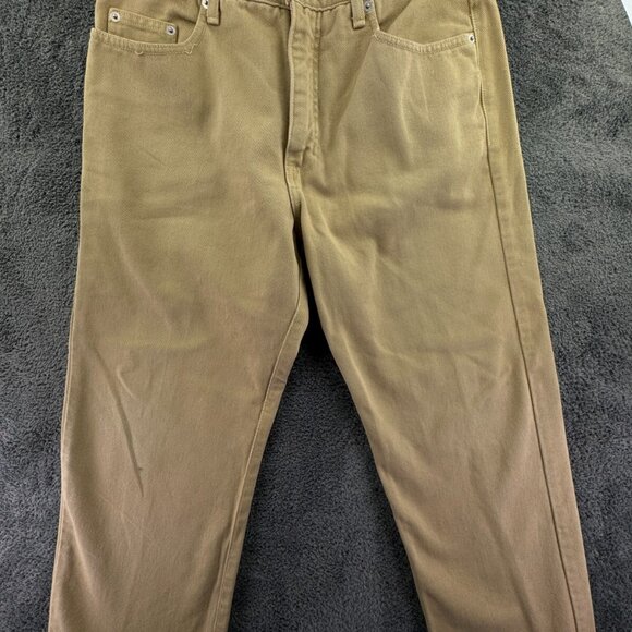 VTG 80s 90s Guess Jeans Beige USA Cotton Pants 31x34 38001-34 Adult Men - Picture 1 of 16